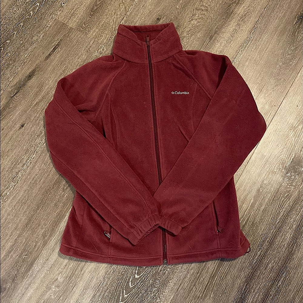 Burgundy Columbia fleece